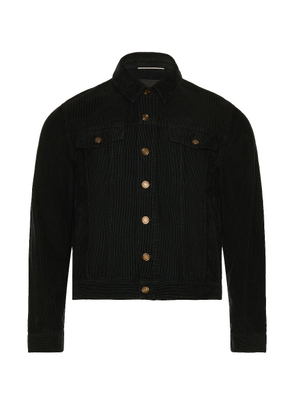 Saint Laurent Desclassic Denim Jacket in Bright Black & Stone - Black. Size 48 (also in ).