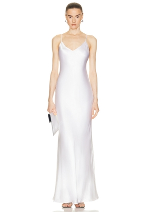 L'AGENCE Serita Maxi Bias Dress in White - White. Size 0 (also in 00, 4).