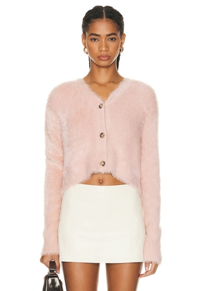 Acne Studios Crop Cardigan in Dusty Pink - Pink. Size L (also in ).