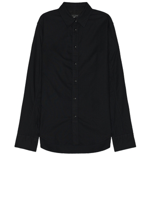 Rag & Bone Engineered Oxford Shirt in Black - Black. Size XL/1X (also in M).