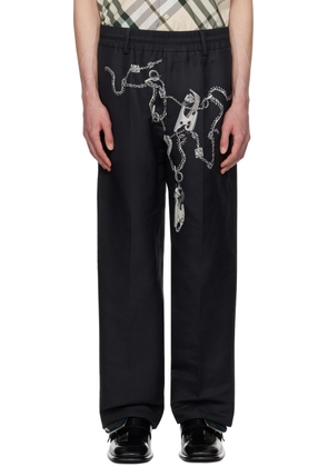 Burberry Black Knight Hardware Trousers
