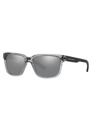 Armani Exchange Grey Mirrored Silver Square Unisex Sunglasses AX4026S 8239Z3 56