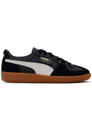 PUMA Black Palermo Leather Sneakers
