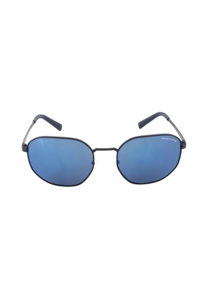 Armani Exchange Mirror Blue Geometric Mens Sunglasses AX2036S 609955 56