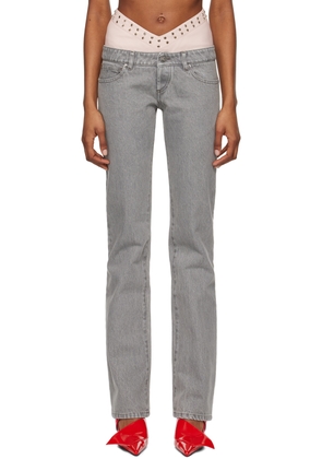 ALL-IN Gray Double Jeans