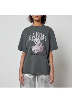 Ganni Future Lamb Cotton T-Shirt - XS