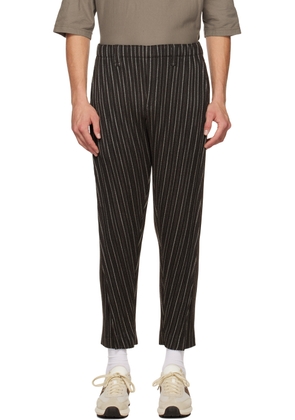 HOMME PLISSÉ ISSEY MIYAKE Brown Pleats Trousers