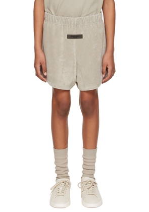Fear of God ESSENTIALS Kids Gray Patch Shorts