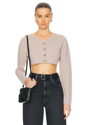 Acne Studios Cropped Cardigan in Sand Beige - Beige. Size S (also in ).