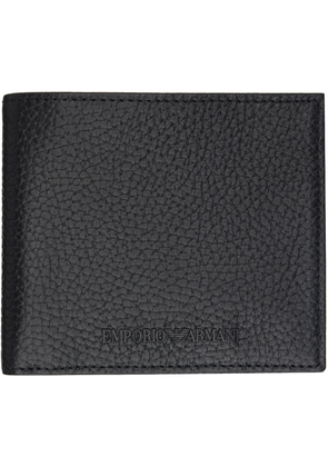 Emporio Armani Black Tumbled Leather Wallet