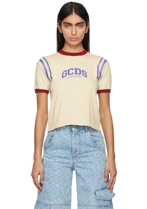 GCDS Off-White Embroidered T-Shirt