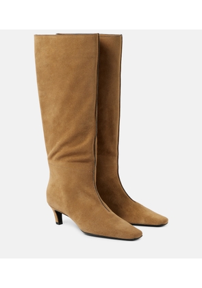 Toteme Wide Shaft suede knee-high boots