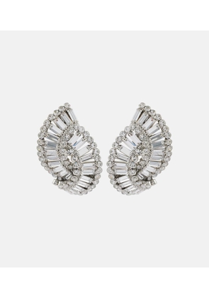 Alessandra Rich Embellished shell clip-on earrings