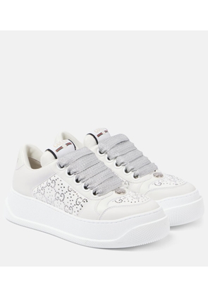 Gucci Screener GG embellished leather sneakers
