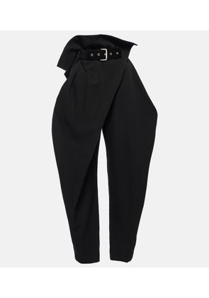 JW Anderson Draped high-rise wool tapered pants