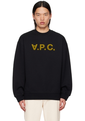 A.P.C. Black Oversize Grand 'V.P.C.' Sweatshirt