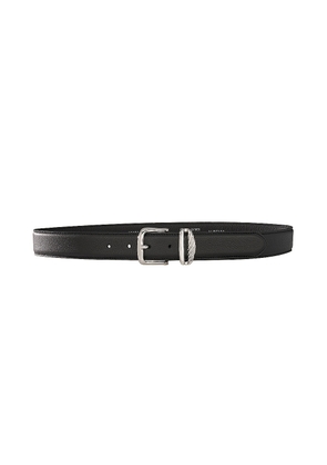 AUREUM French Rope Belt in Black & Silver - Black. Size M/L (also in XS/S, XXS).