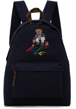 Polo Ralph Lauren Navy Polo Bear Canvas Backpack