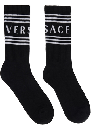 Versace Black & White 90s Vintage Logo Socks