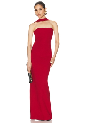 Helsa The Stephanie Dress in Deep Red - Red. Size M (also in XL, XS).