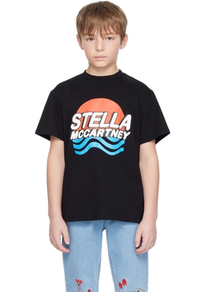 Stella McCartney Kids Black Waves T-Shirt