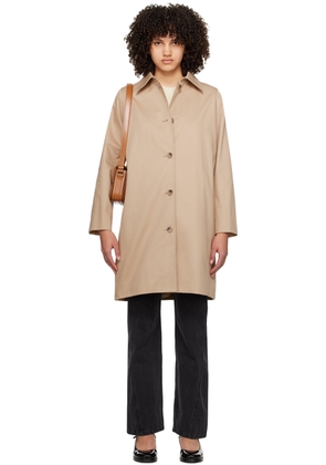 A.P.C. Beige Button Trench Coat