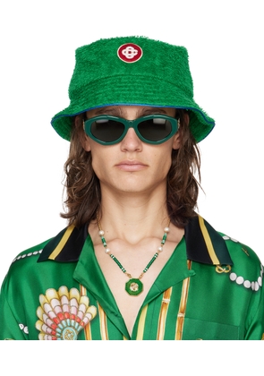 Casablanca Green Towelling Bucket Hat