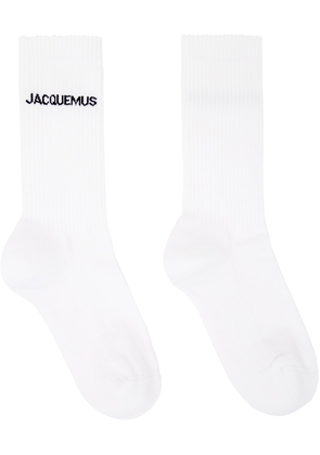 JACQUEMUS White Les Classiques 'Les chaussettes Jacquemus' Socks