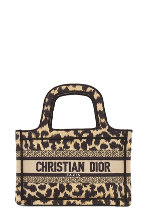 dior Dior Leopard Mini Book Tote Bag in Beige - Beige. Size all.