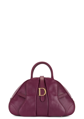 dior Dior Double Saddle Bag in Wine - Wine. Size all.