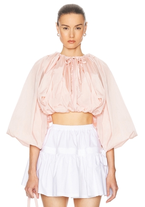 ALAÏA Balloon Jacket in Rose Pale - Rose. Size 34 (also in 40).