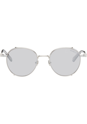 Moncler Silver & White Owlet Sunglasses