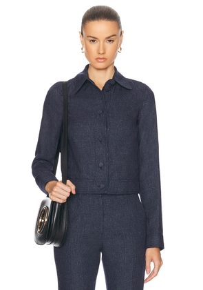 Gabriela Hearst Thereza Jacket in Navy - Navy. Size 36 (also in 38, 40, 42).