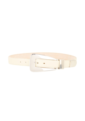 KHAITE Lucca Antique Silver 30mm Belt in Dark Ivory - Ivory. Size 70 (also in 75, 80, 85, 90).