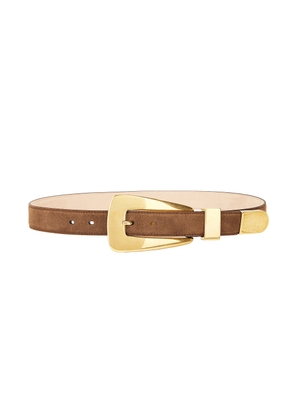 KHAITE Lucca Antique Gold Belt in Mud - Brown. Size 70 (also in 75, 80, 85, 90).