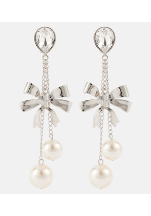 Alessandra Rich Bow-embellished clip-on earrings