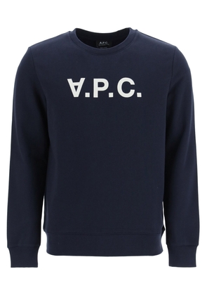 A.p.c. flock v.p.c. logo sweatshirt - L Blue