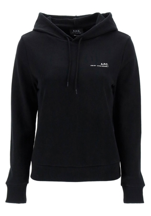 A.p.c. hoodie with logo print - L Black