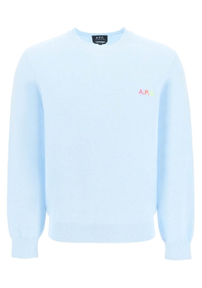 A.p.c. martin pullover with logo embroidery detail - L Blue