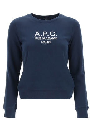 A.p.c. tina sweatshirt with embroidered logo - S Blue