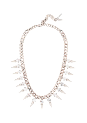 Alessandra rich choker with crystals and spikes - OS Silver