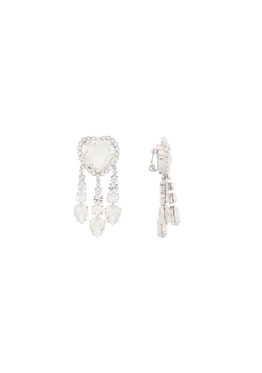 Alessandra rich heart earrings with pendants - OS Silver