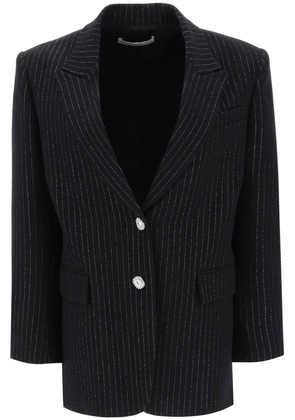 Alessandra rich lurex-pinstriped jacket - 40 Black