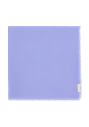 Agnona tone-on-tone jacquard logo scarf - OS Purple