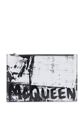 Alexander mcqueen graffiti flat pouch - OS Black