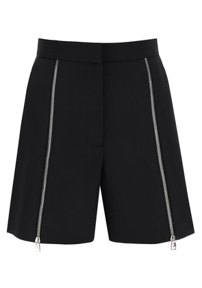 Alexander mcqueen grain de poudre zipped shorts - 40 Black