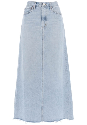 Agolde hilla maxi skirt in denim - 26 Blue