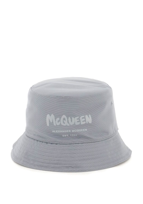 Alexander mcqueen mcqueen graffiti bucket hat - L Grey