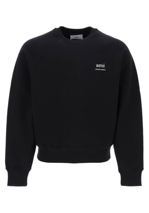 Ami paris organic cotton crewneck sweatshirt - L Black