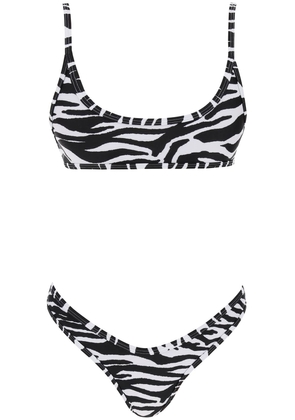 animal print bikini set in 8 - L White